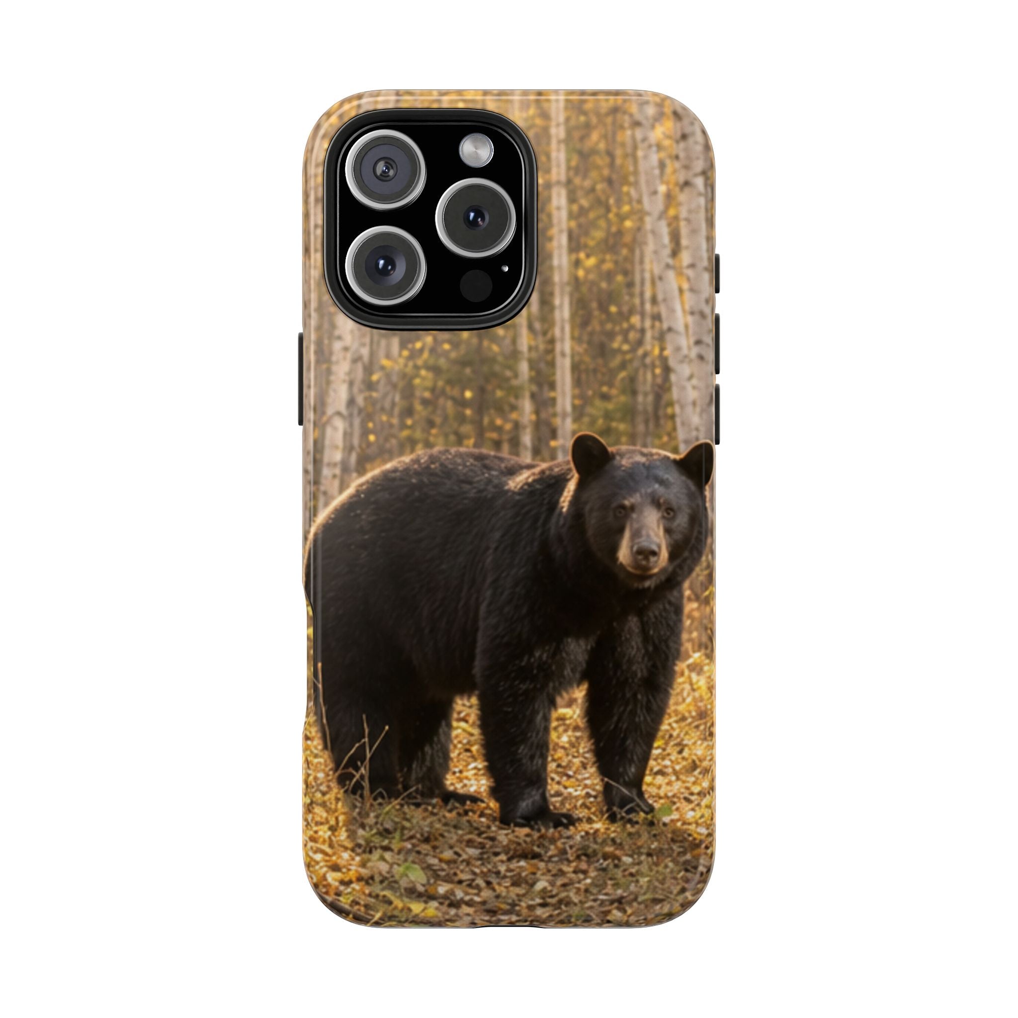 Black Bear Forest Phone Case | Tough Phone Case