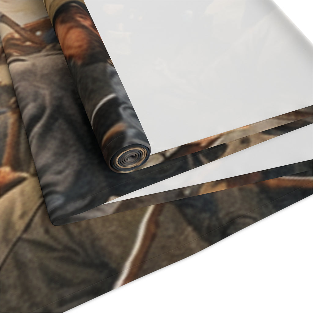 Civil War Soldiers Table Runner | Historical Battle Scene