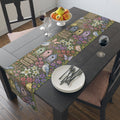 Floral Garden Birds Bees Butterflies Table Runner