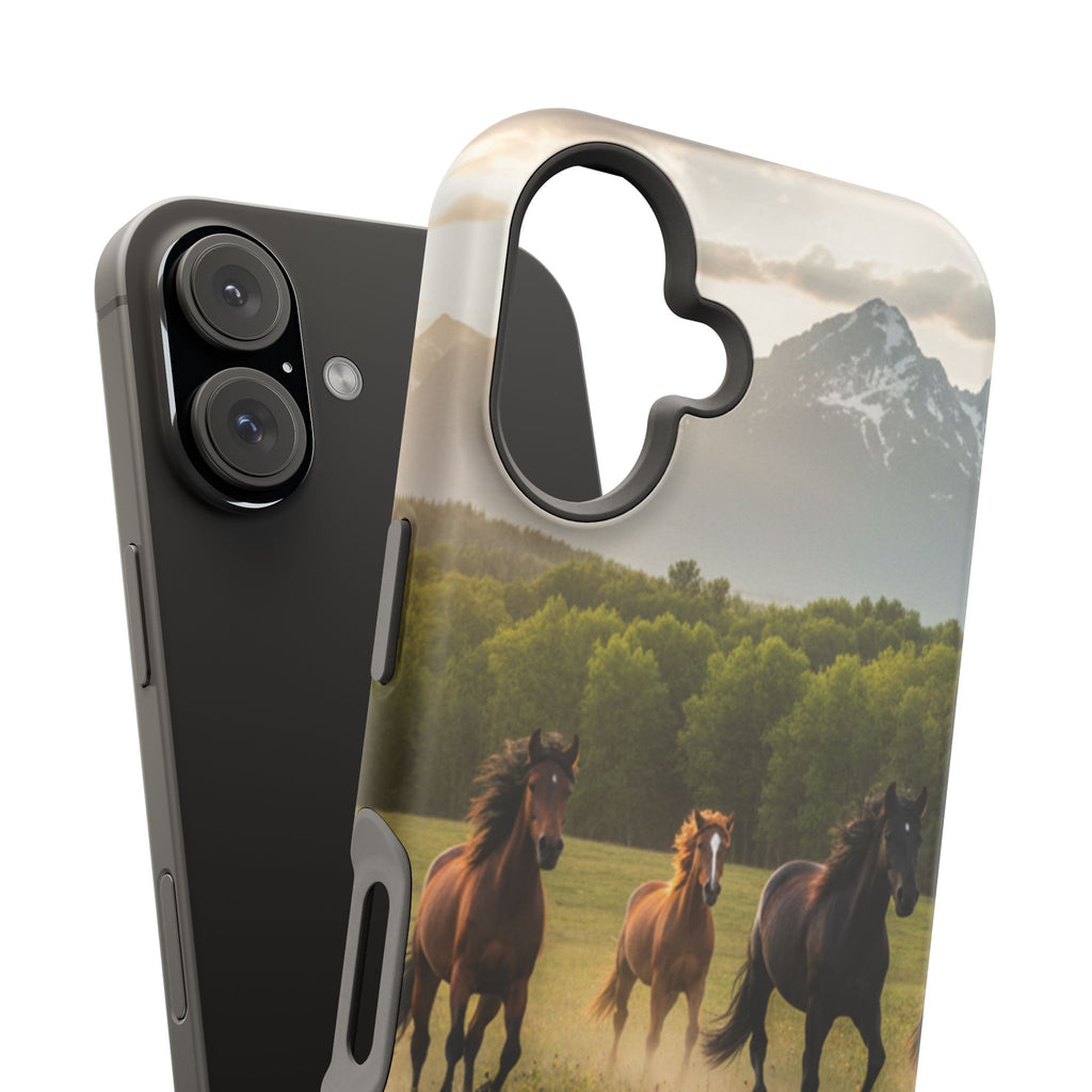 Running Horses Phone Case | Magnetic Impact-Resistant Case