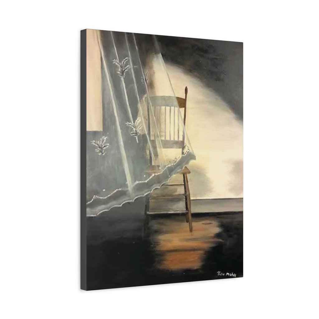 Lace Curtain and Chair Canvas