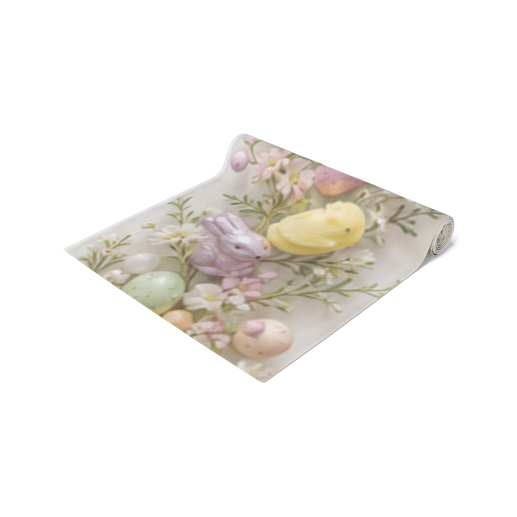 Table Runner Easter Bunny and Pastel Eggs\Spring Floral Cotton