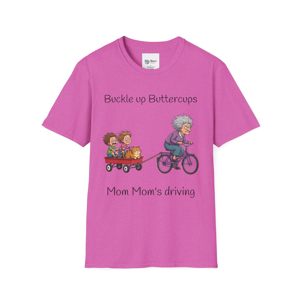T-Shirt Buckle Up Buttercups Mom Mom Driving| Funny Grandma Tee