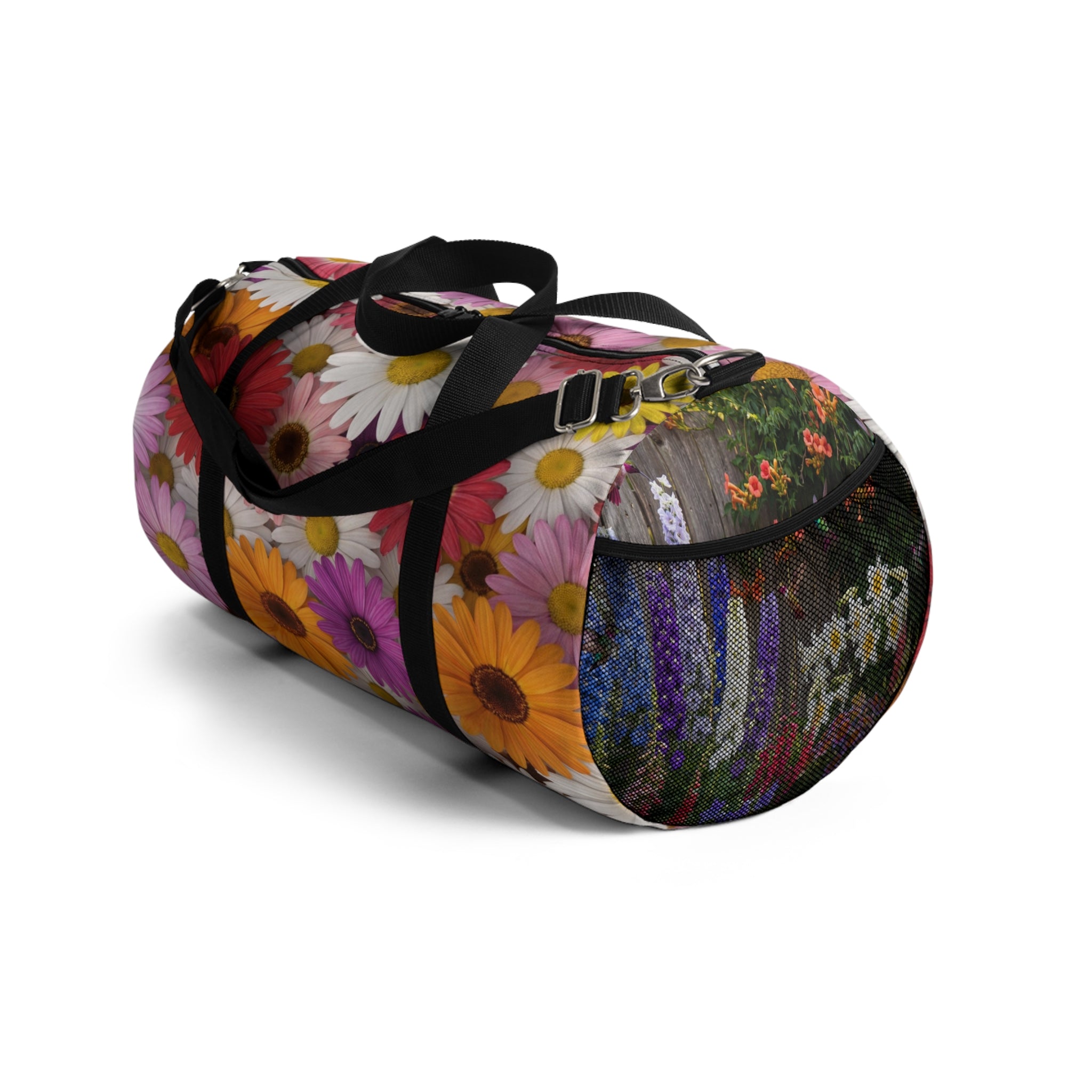 Floral Daisy Duffel Bag — Colorful Travel & Gym Bag