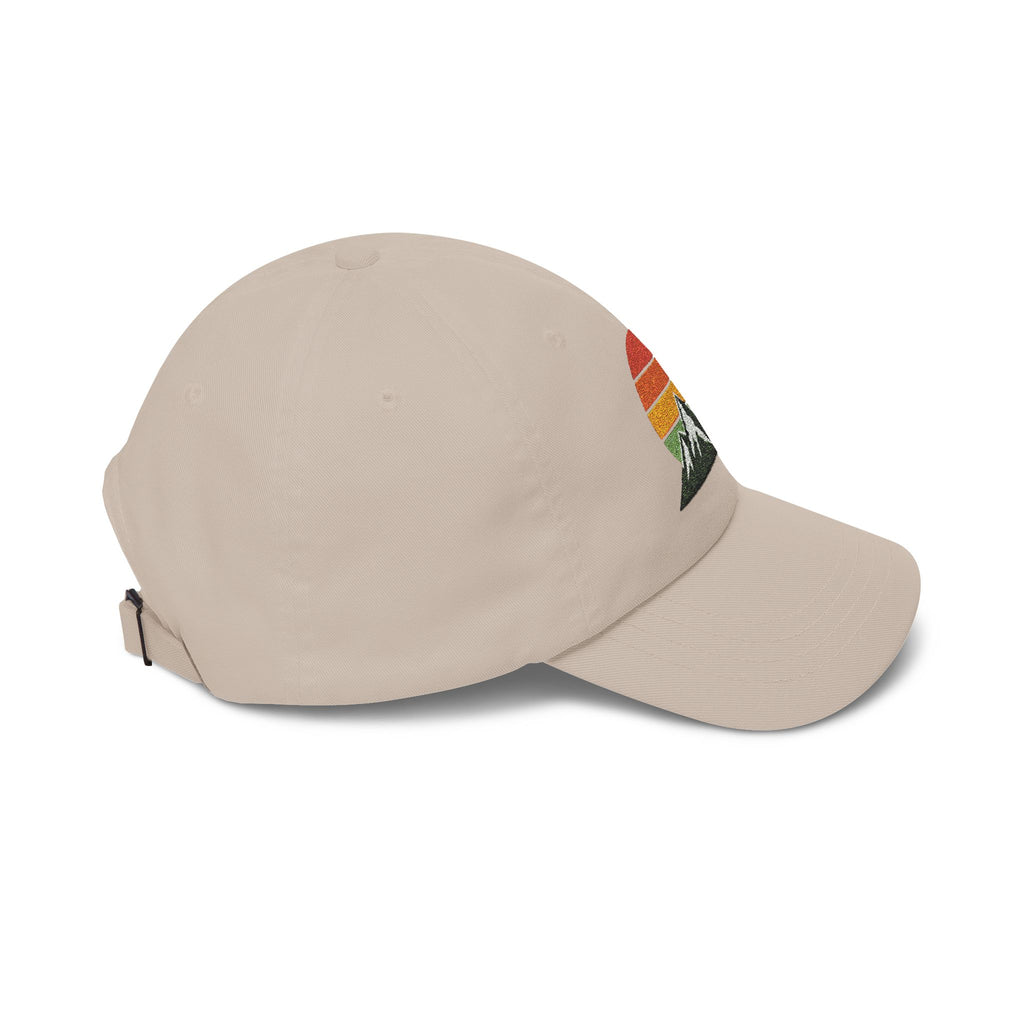 Retro Mountain Sunset Dad Cap | Embroidered Mountain Hat