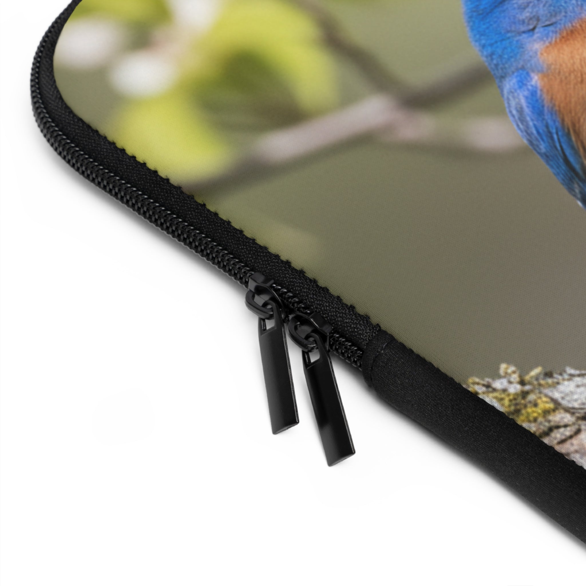 Laptop Sleeve Eastern Bluebirds on Branch | Nature Bird Photography