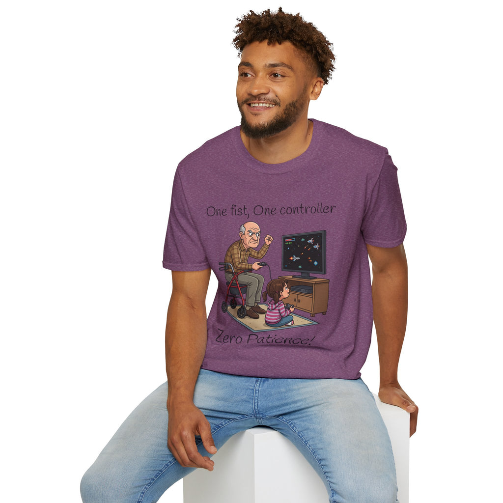 T-Shirt/One Fist One Controller tee |Zero Patience/Grandpa Gaming Design