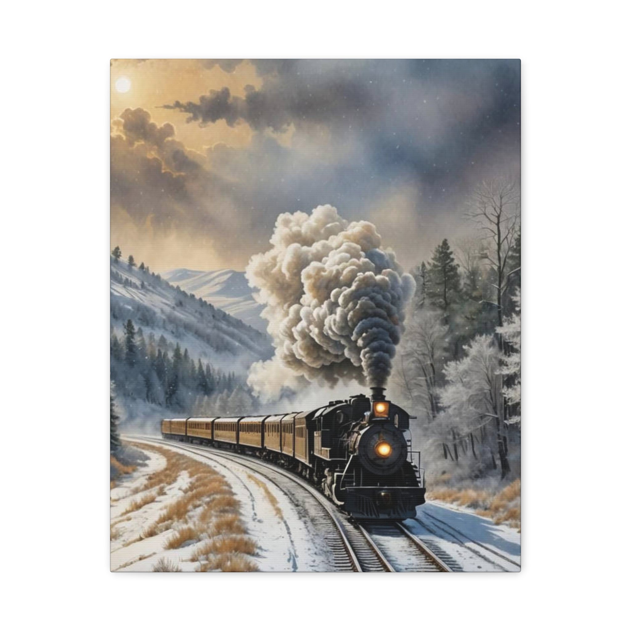 Matte Canvas, Steam Train  Stretched, 1.25"