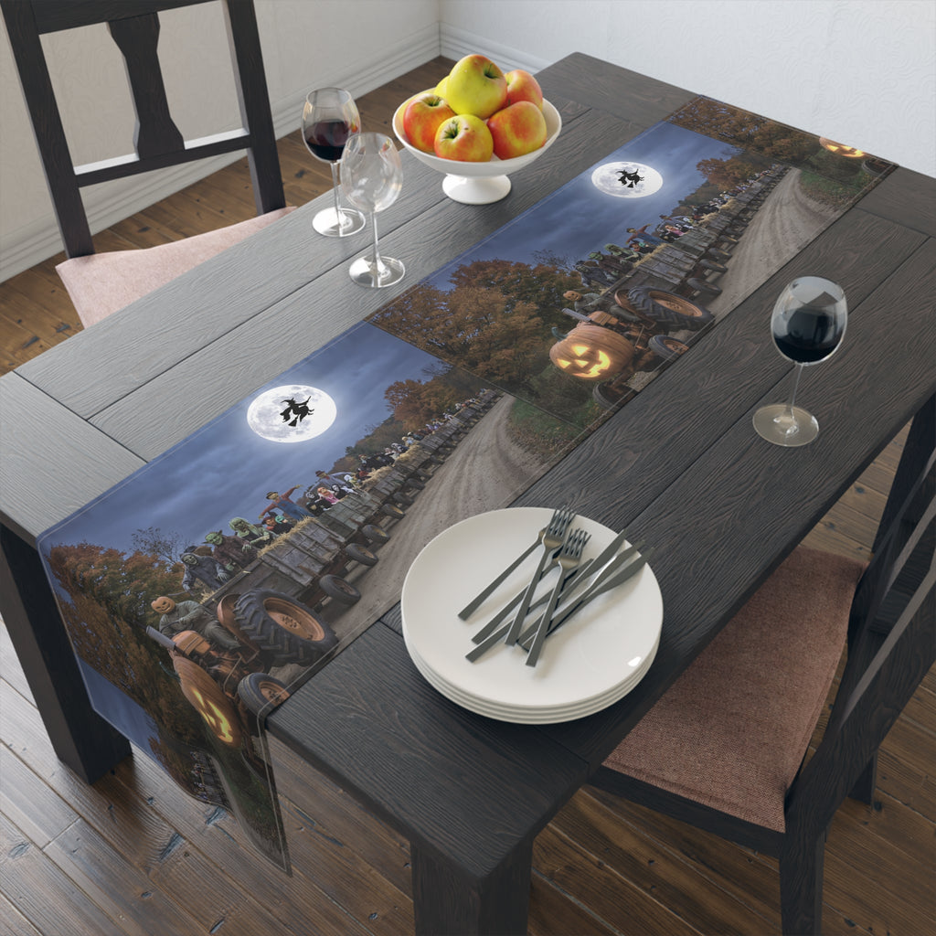 Halloween Pumpkin & Full Moon Table Runner