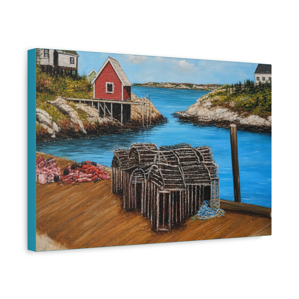 Coastal Harbor Scene/ Matte Canvas