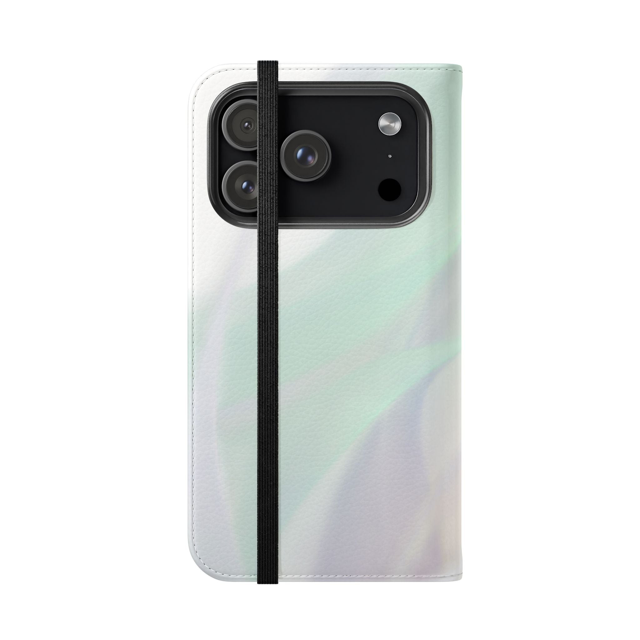 Pastel Marble Flip Case / Soft Watercolor Phone Wallet Cover with Card Slots