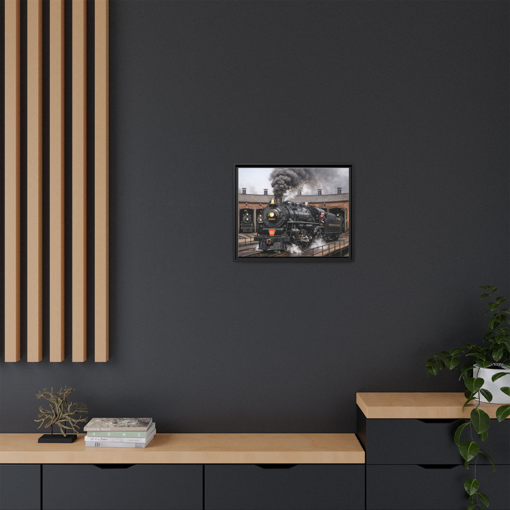 Framed Steam Train/Matte Canvas60 (Multi-color)