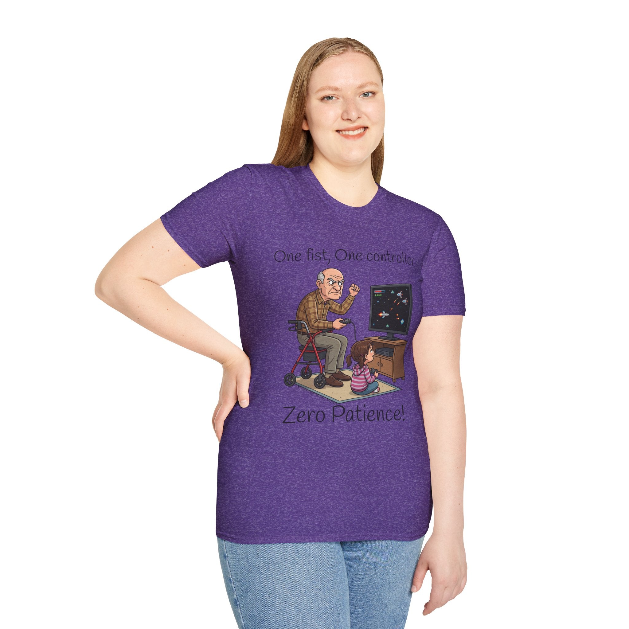 T-Shirt/One Fist One Controller tee |Zero Patience/Grandpa Gaming Design