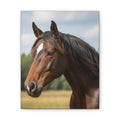 Bay Horse Portrait Canvas Print / Wall Art for Equestrian Lovers