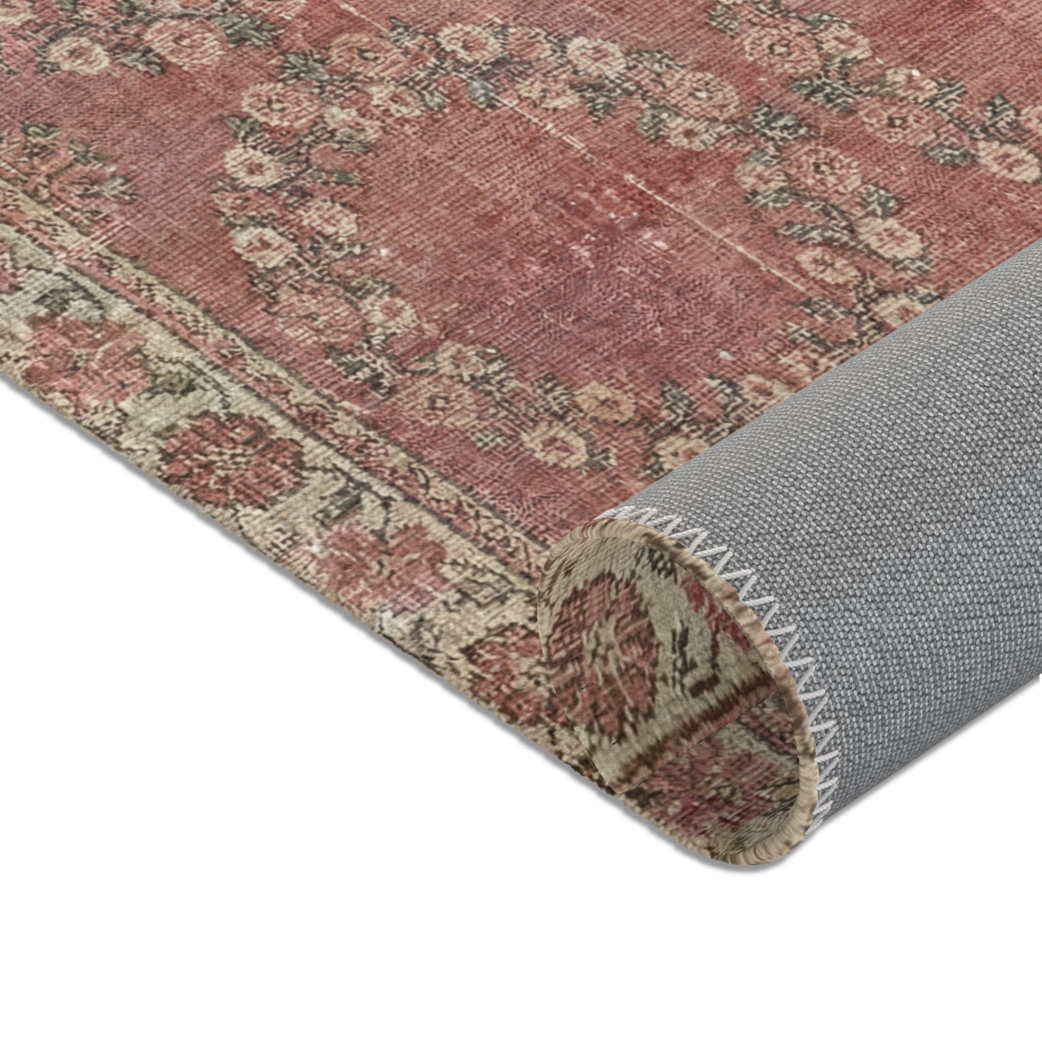 Vintage Floral Medallion Area Rug