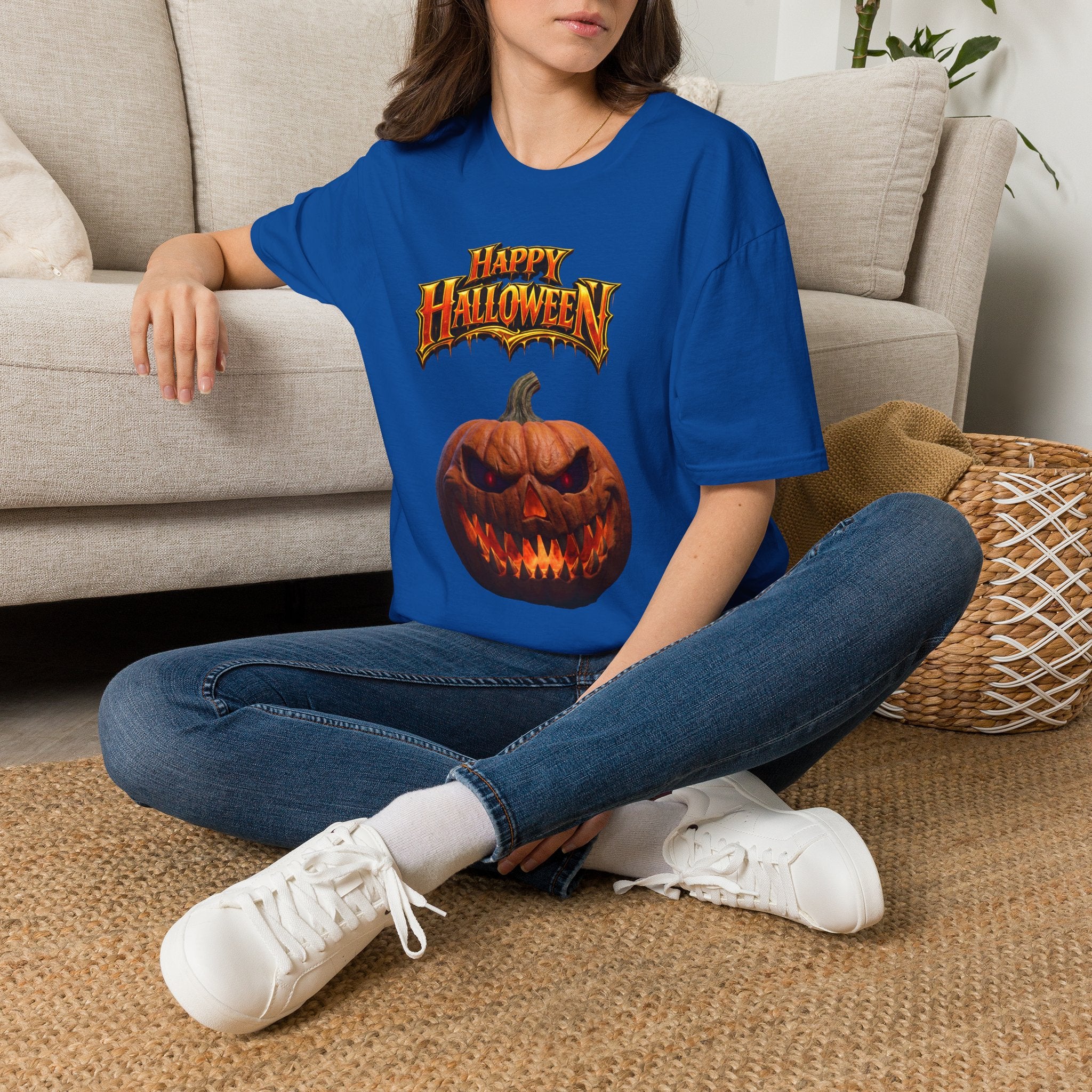 Happy Halloween Pumpkin T-Shirt | Jack-O'-Lantern Graphic Tee