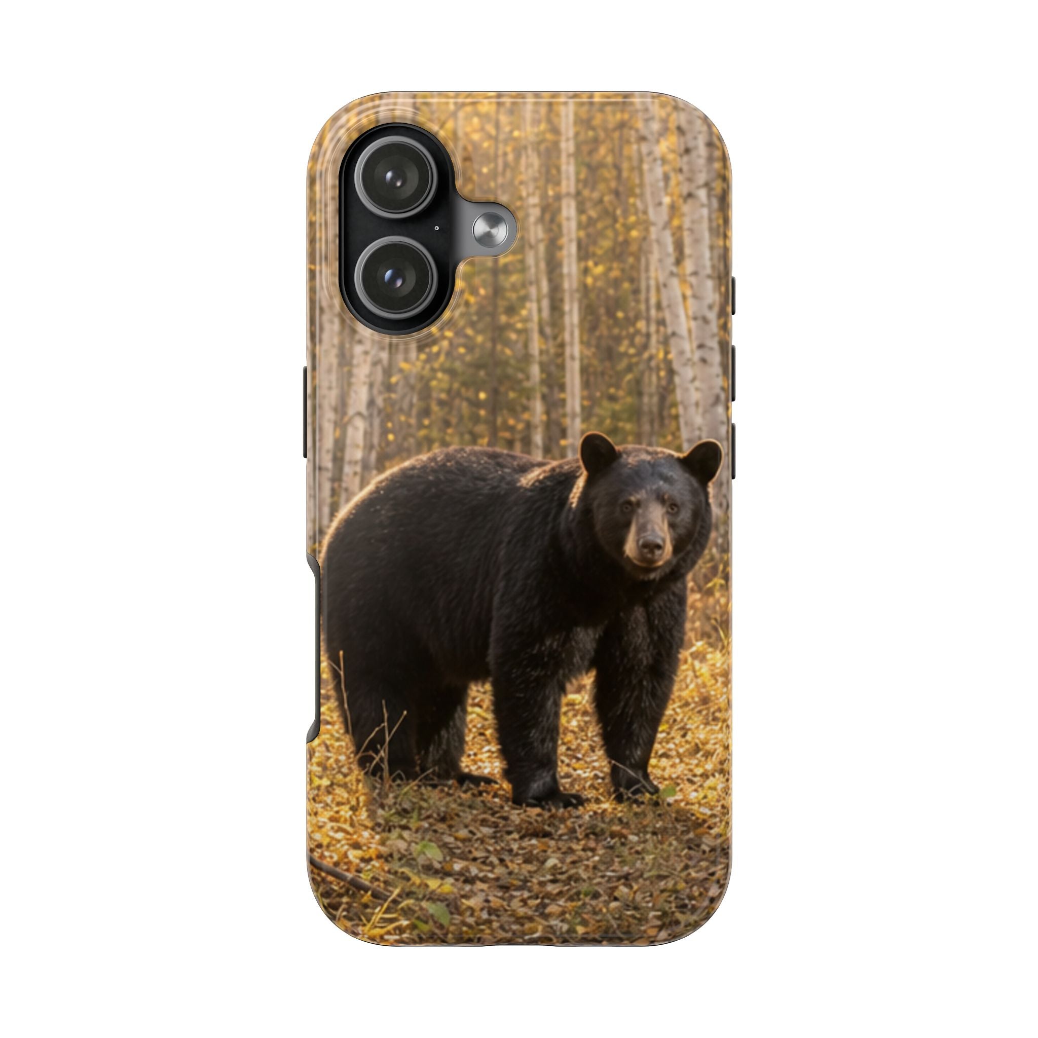 Black Bear Forest Phone Case | Tough Phone Case