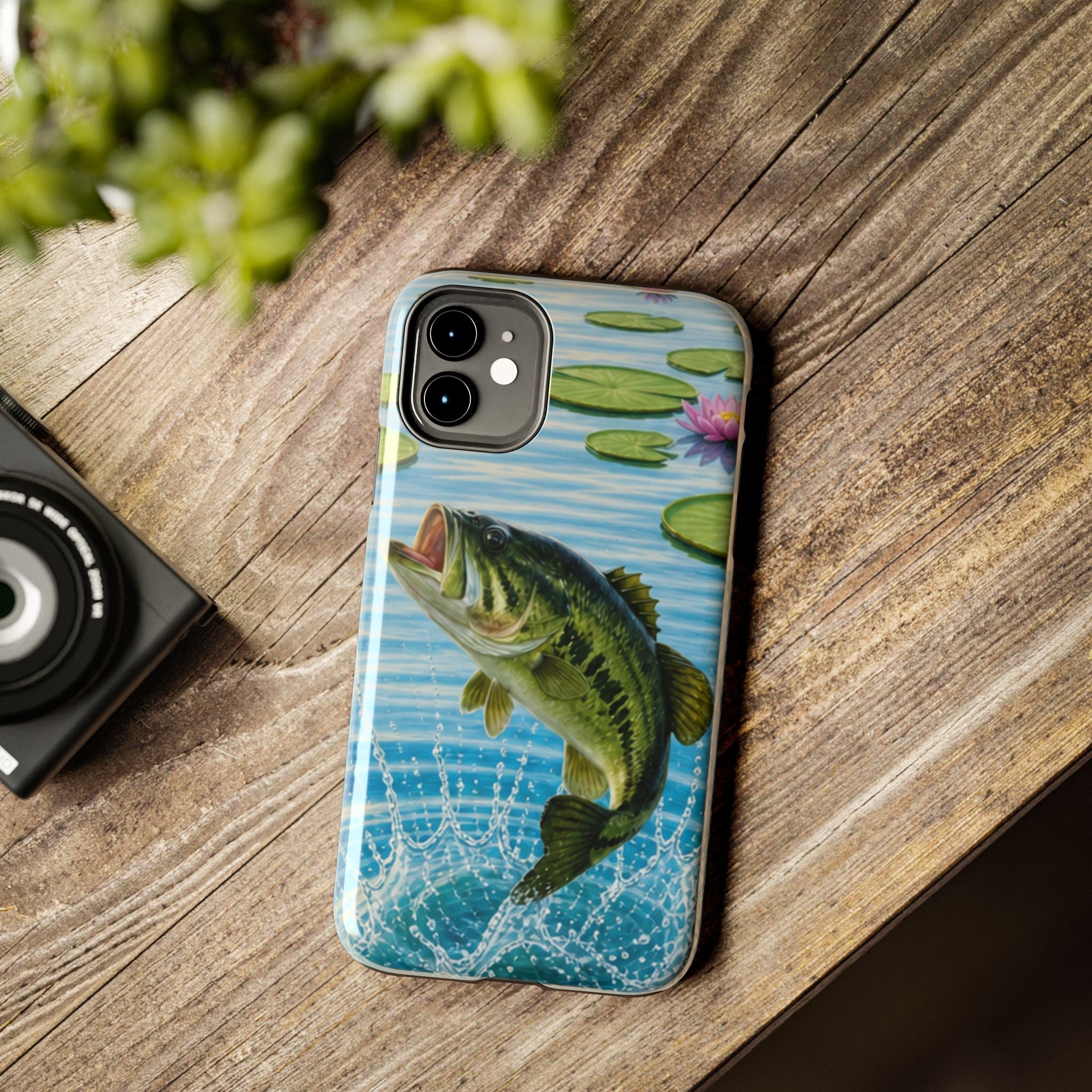 Largemouth Bass Jumping Phone Case | Tough Phone Case