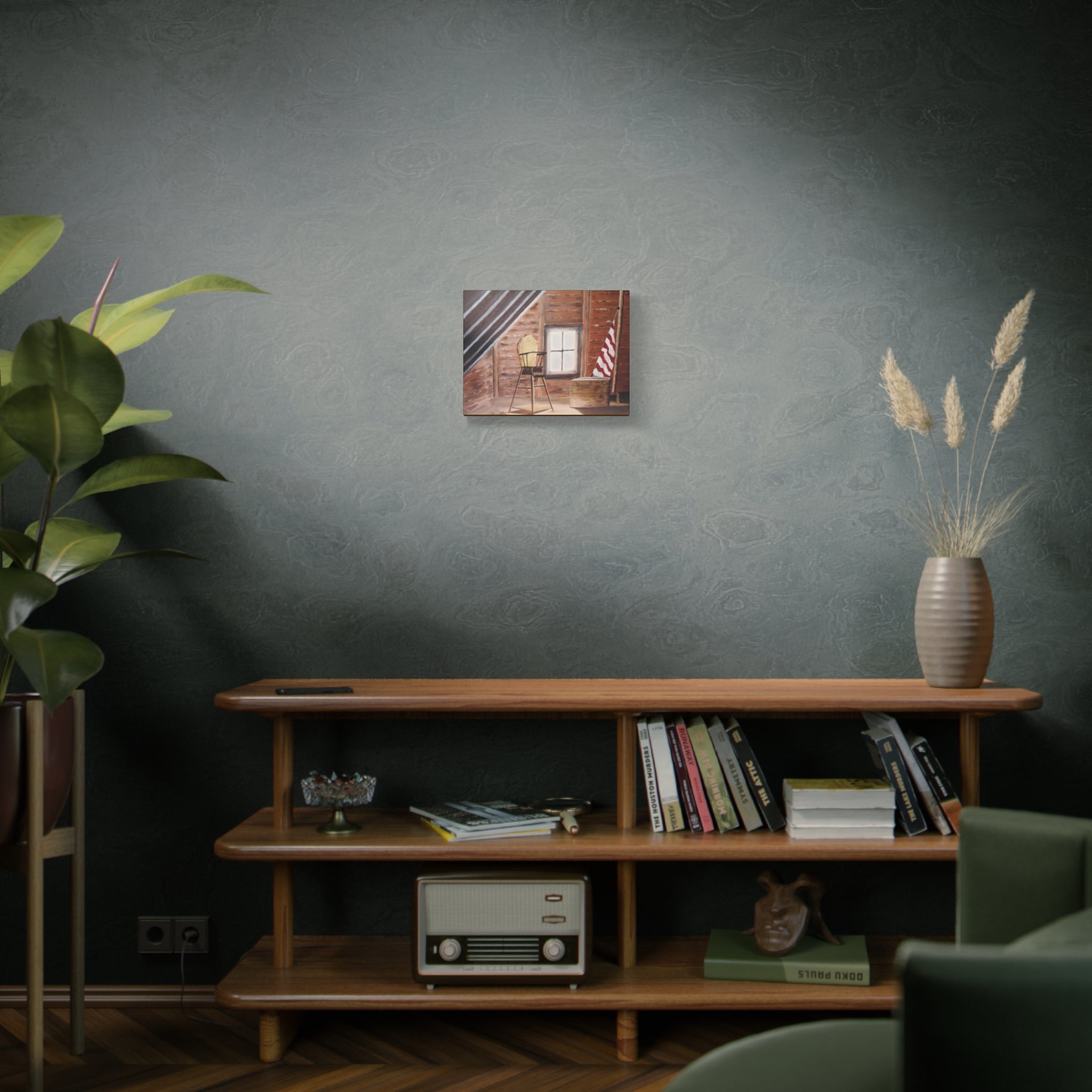 Vintage Attic Scene Canvas | Stretched Wall Art