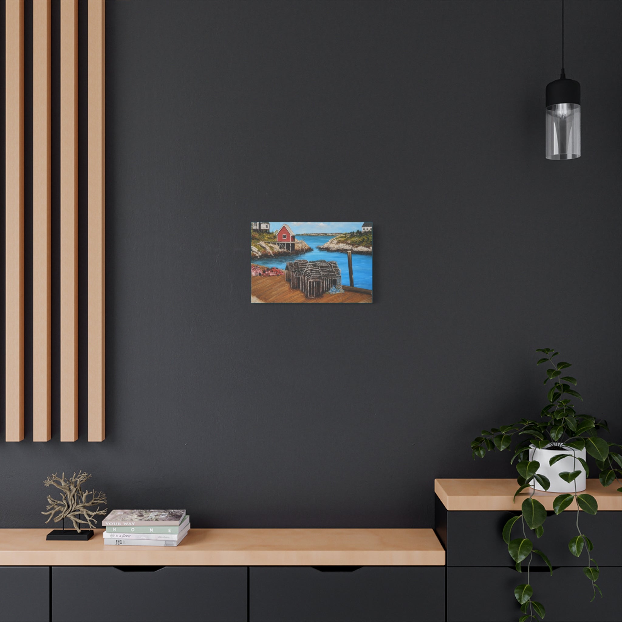 Coastal Harbor Scene/ Matte Canvas