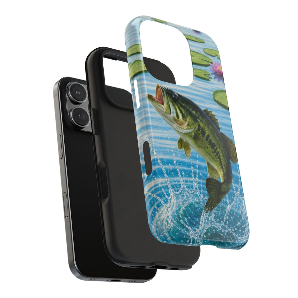 Largemouth Bass Jumping Phone Case | Tough Phone Case
