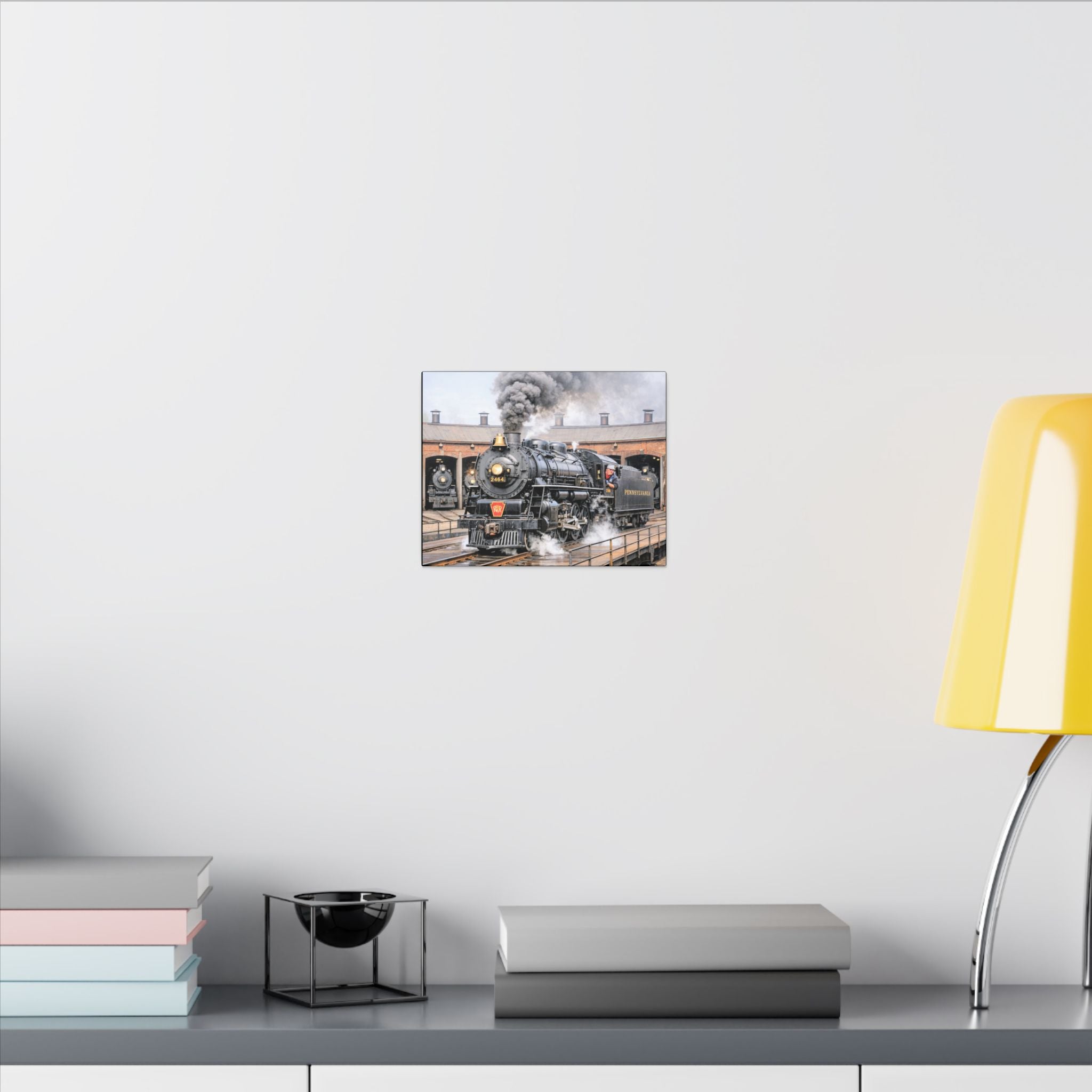 Vintage Steam Locomotive Canvas Print — Pennsylvania Railroad Train Wall Art