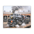 Vintage Steam Locomotive Canvas Print — Pennsylvania Railroad Train Wall Art