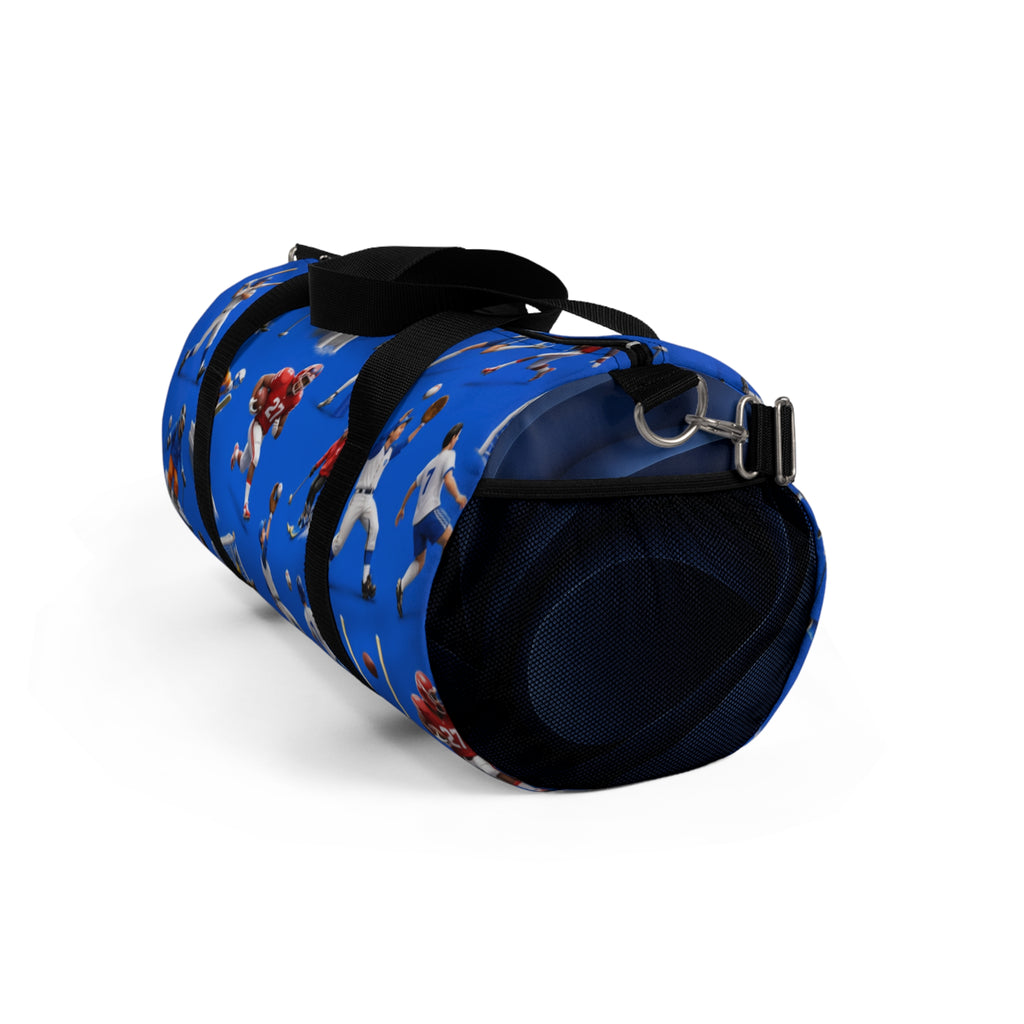 Football Players Pattern Duffel Bag — Sport Travel Gym Bag for Fans & Athletes