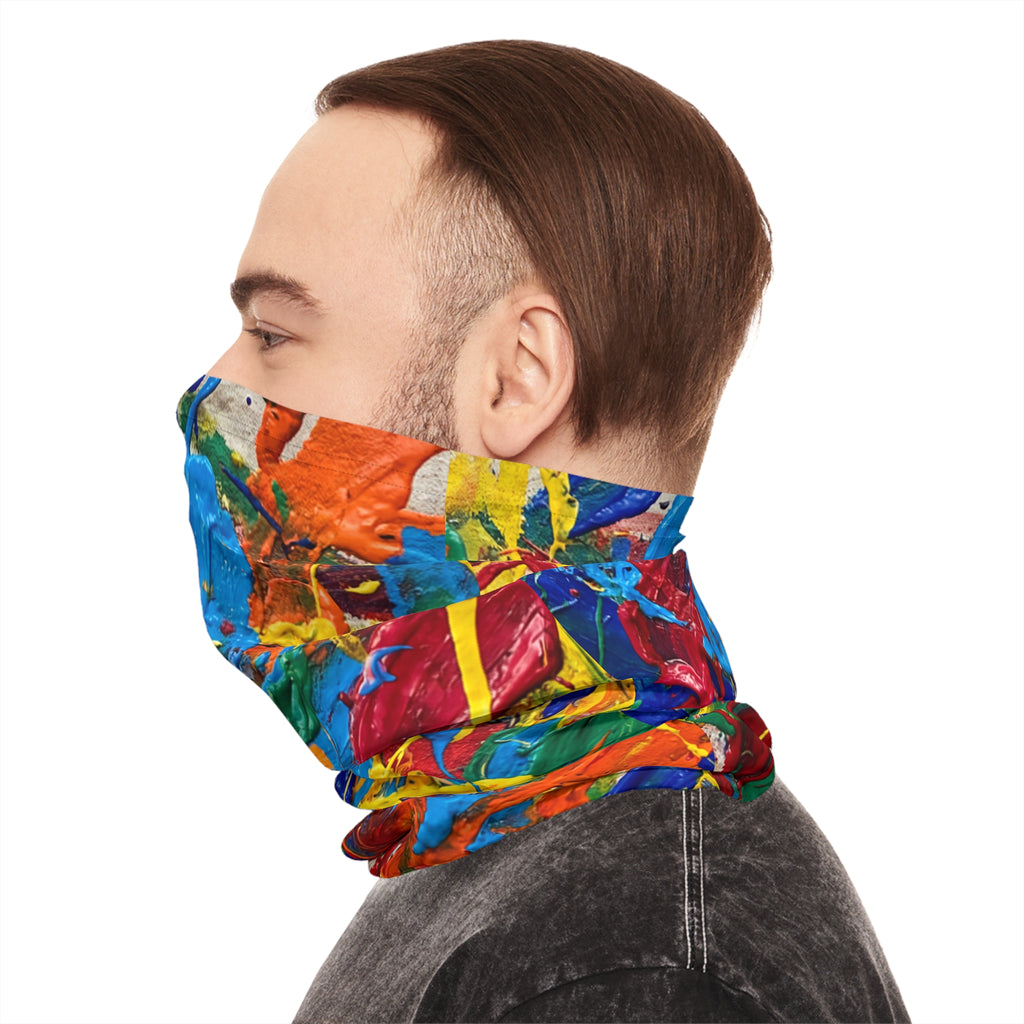 Abstract Color Splash Neck Gaiter | Paint Splatter Art