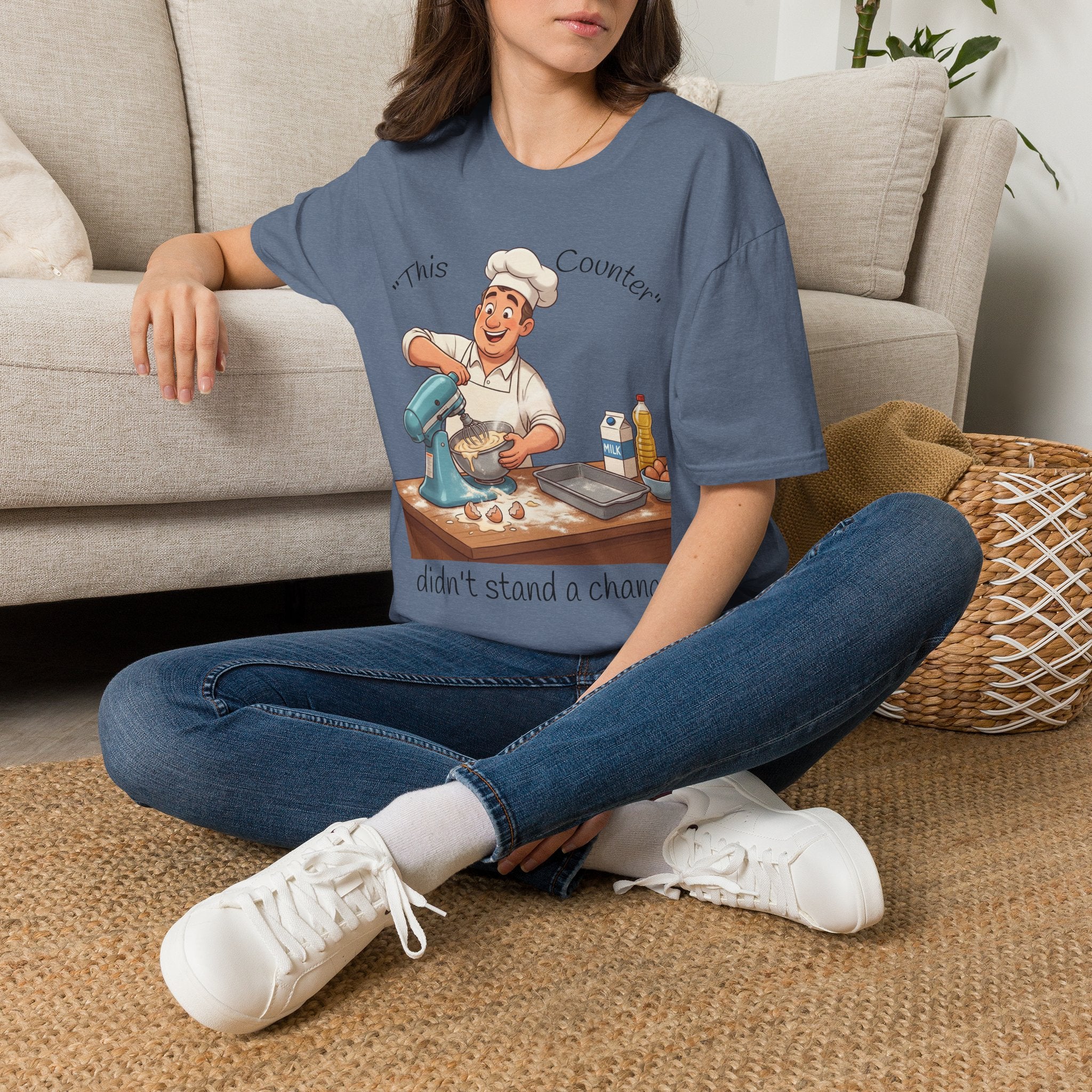 This Counter Didn't Stand a Chance Unisex Graphic T-Shirt – Funny Baking Chef Cotton Tee