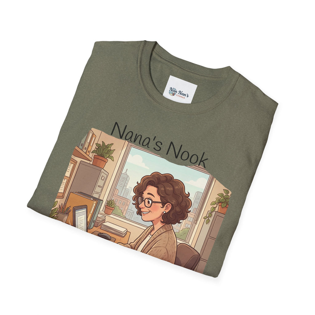 T-Shirt / "Nana's Nook: My Manager Has Whiskers" Cozy Grandma Cat Lover Tee