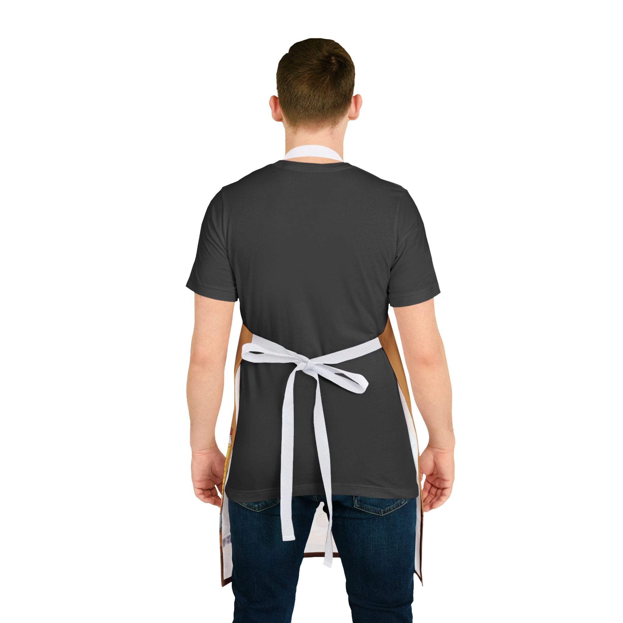Apron Cheerful Baker Illustration | Cartoon Chef Baking, Kitchen Apron
