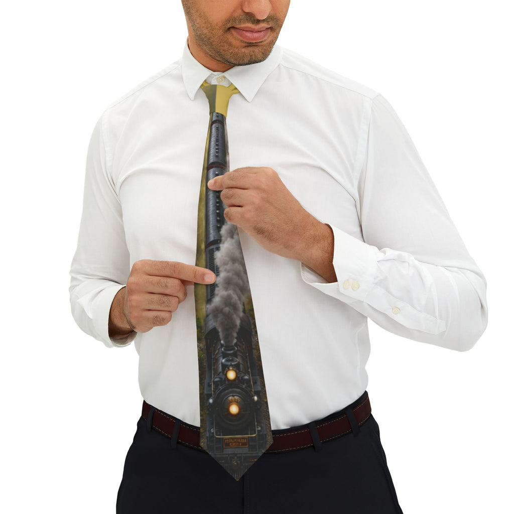 Pennsylvania Steam Train Necktie | Vintage Locomotive Railroad Tie