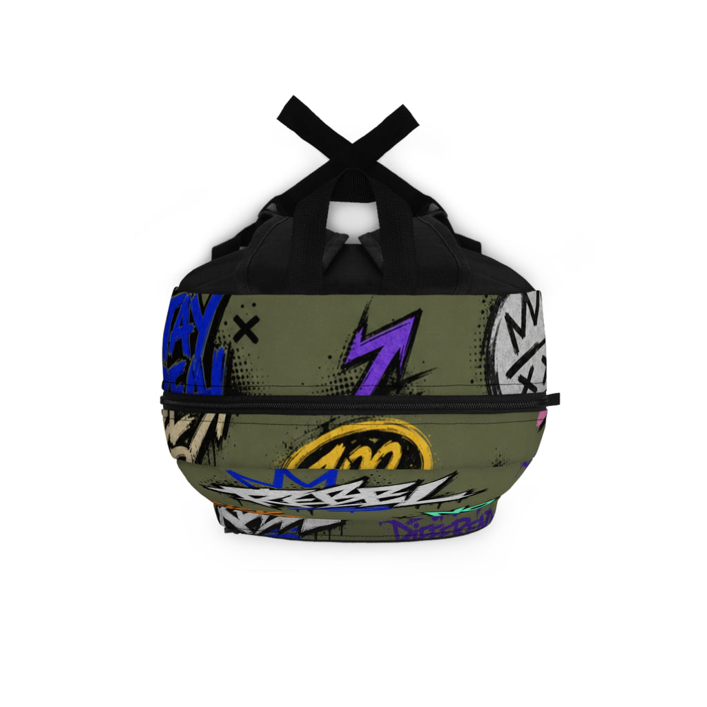 Graffiti 'No Rules' Street Art Backpack | Urban Rebellion Print