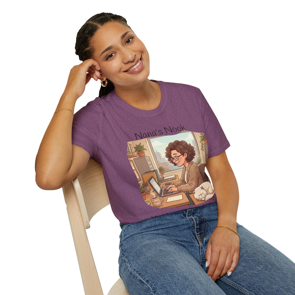 T-Shirt / "Nana's Nook: My Manager Has Whiskers" Cozy Grandma Cat Lover Tee