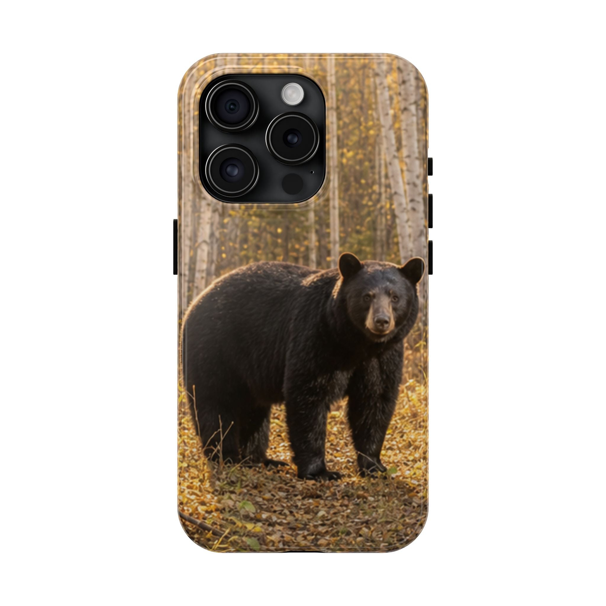 Black Bear Forest Phone Case | Tough Phone Case