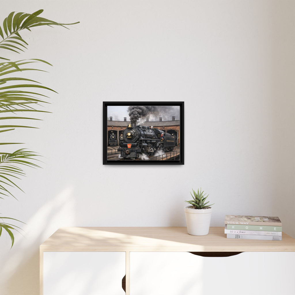 Framed Steam Train/Matte Canvas60 (Multi-color)