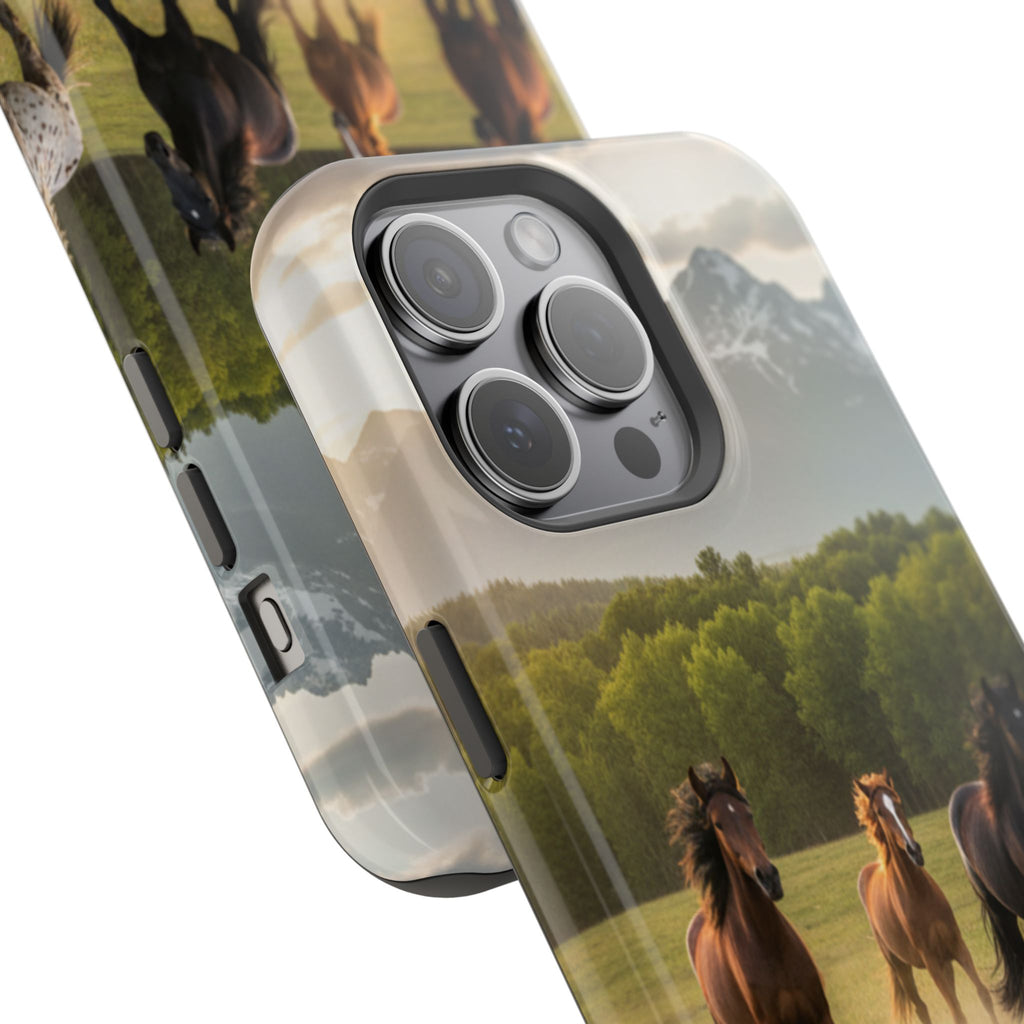 Running Horses Phone Case | Magnetic Impact-Resistant Case