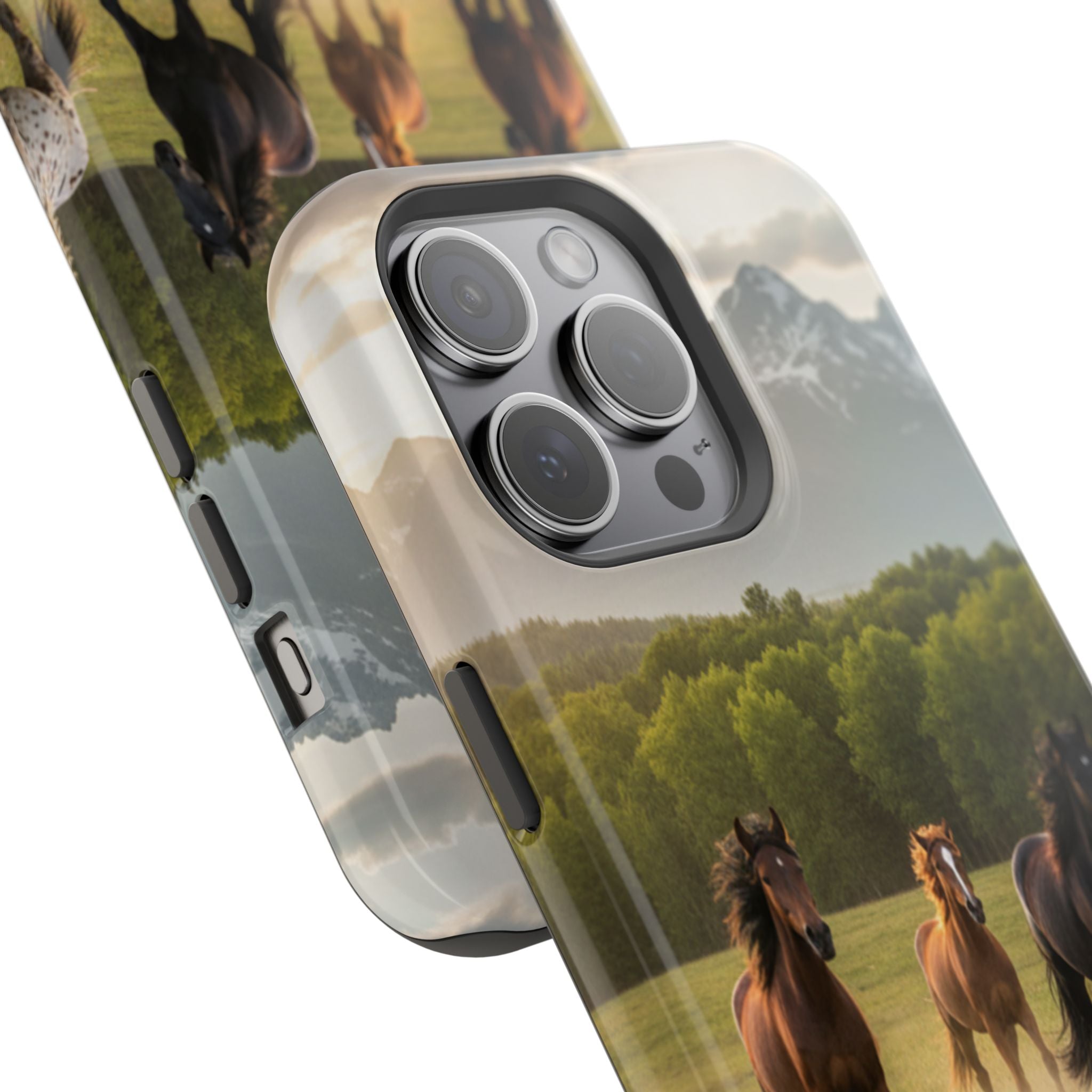 Running Horses Phone Case | Magnetic Impact-Resistant Case