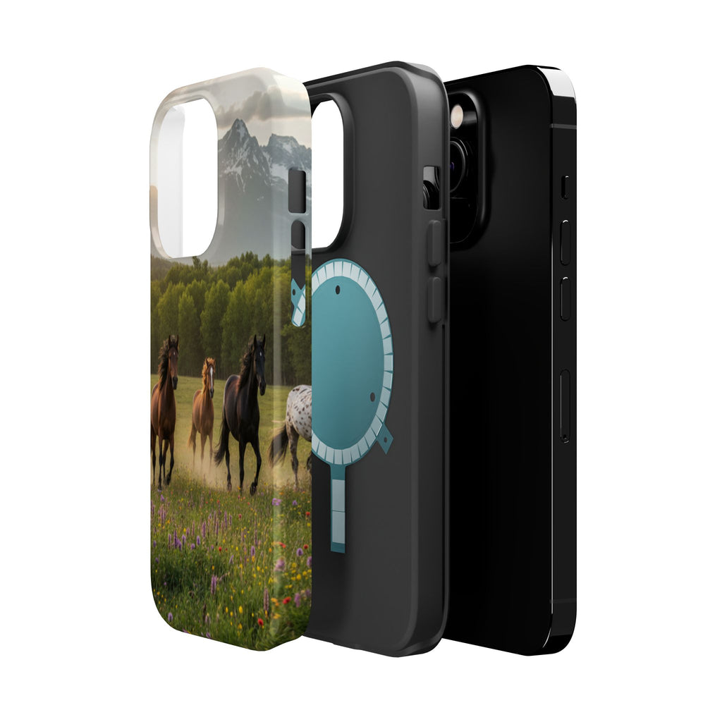 Running Horses Phone Case | Magnetic Impact-Resistant Case