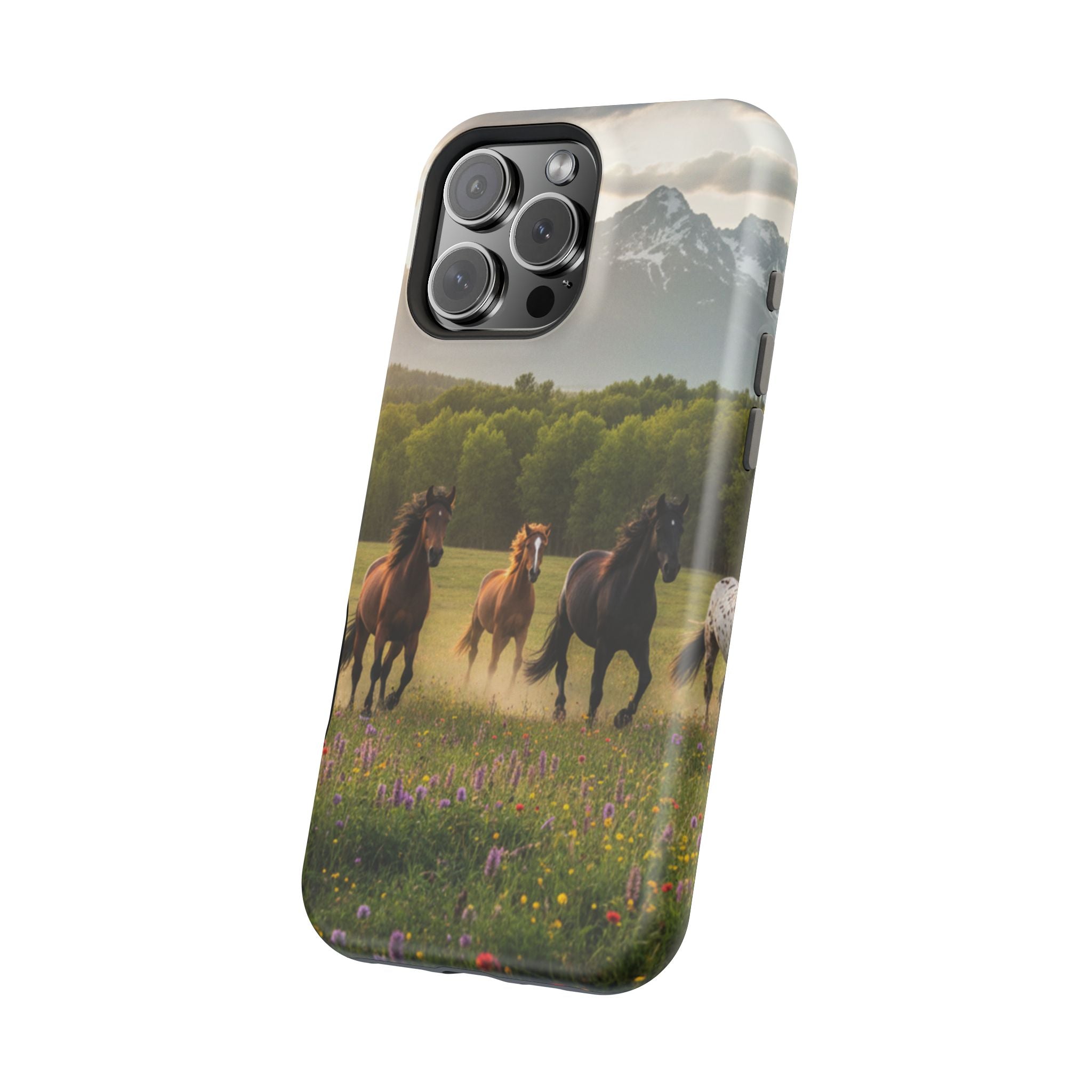 Running Horses Phone Case | Magnetic Impact-Resistant Case