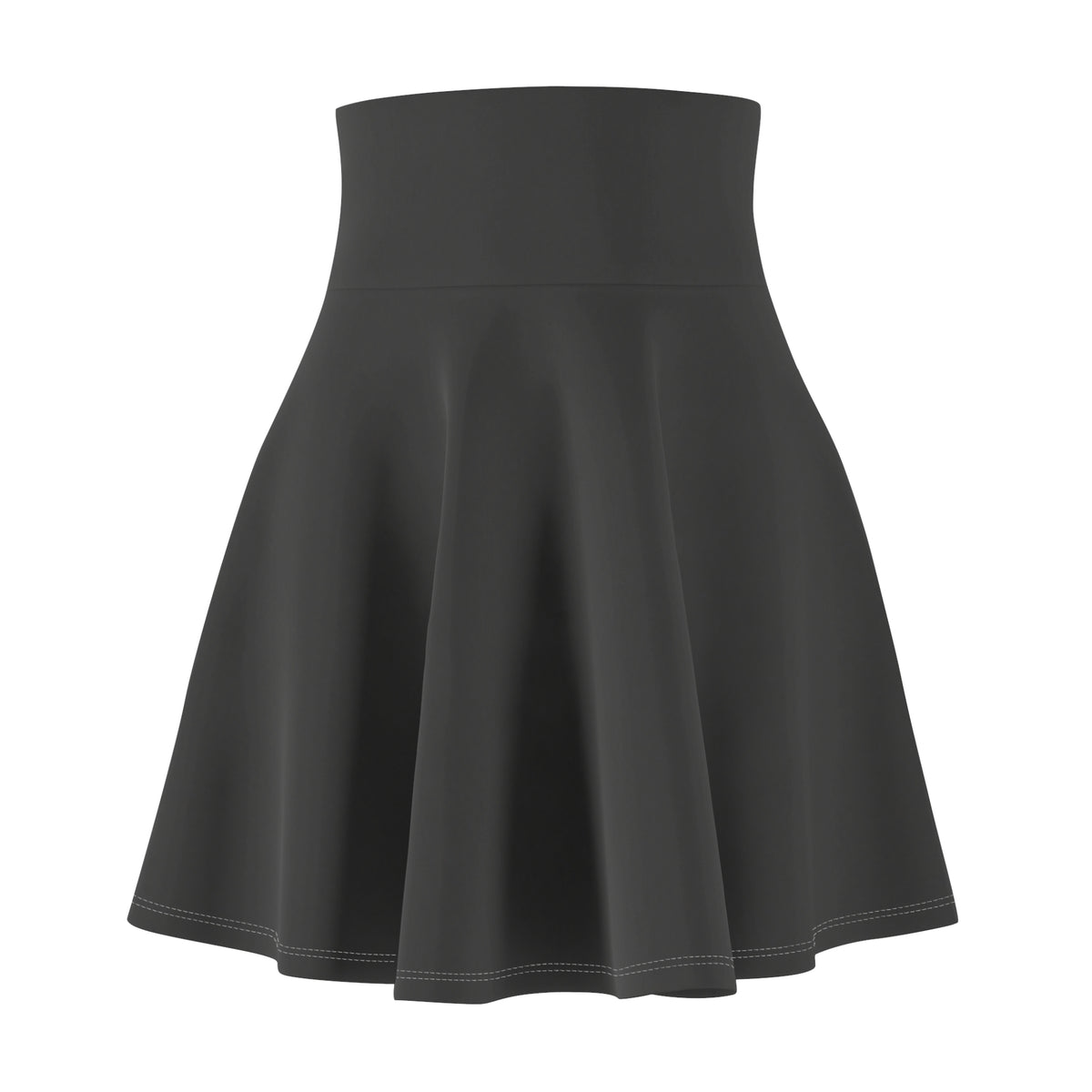 Solid Charcoal Gray Skater Skirt