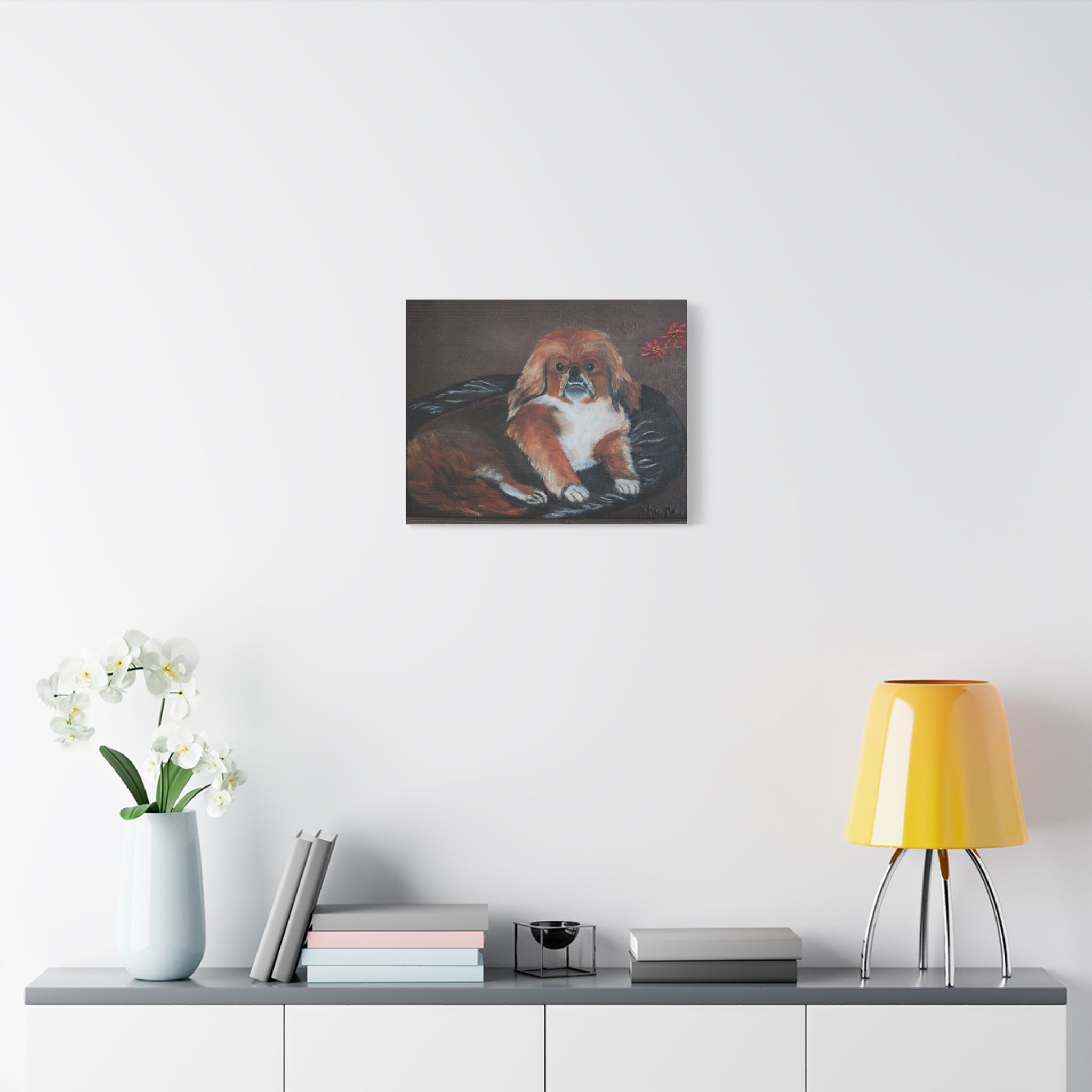 Pekingese Dog Portrait Canvas/Pet Art Matte Stretched
