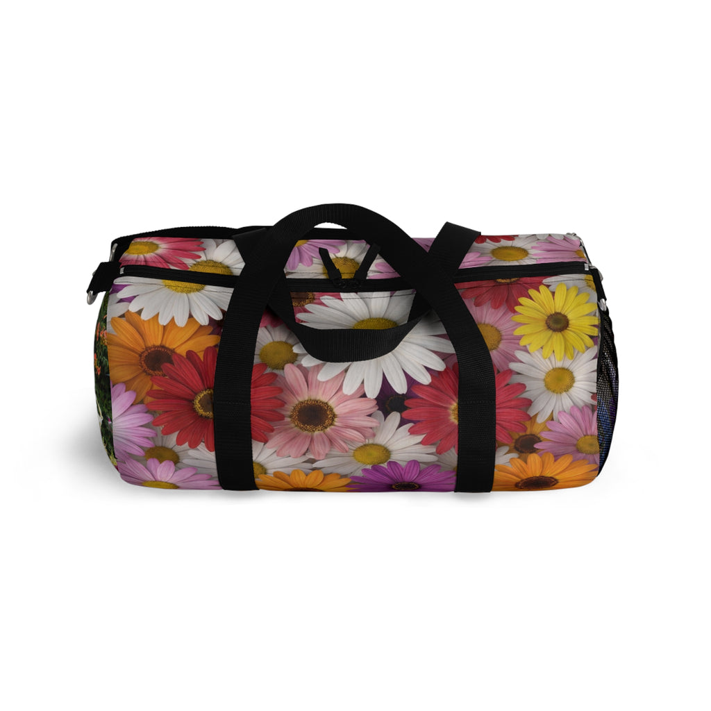 Floral Daisy Duffel Bag — Colorful Travel & Gym Bag