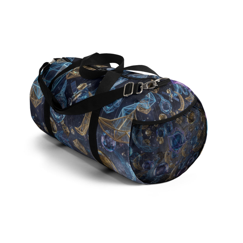 Duffle Bag Celestial Gems/ Moon and Crystal Pattern Travel Bag