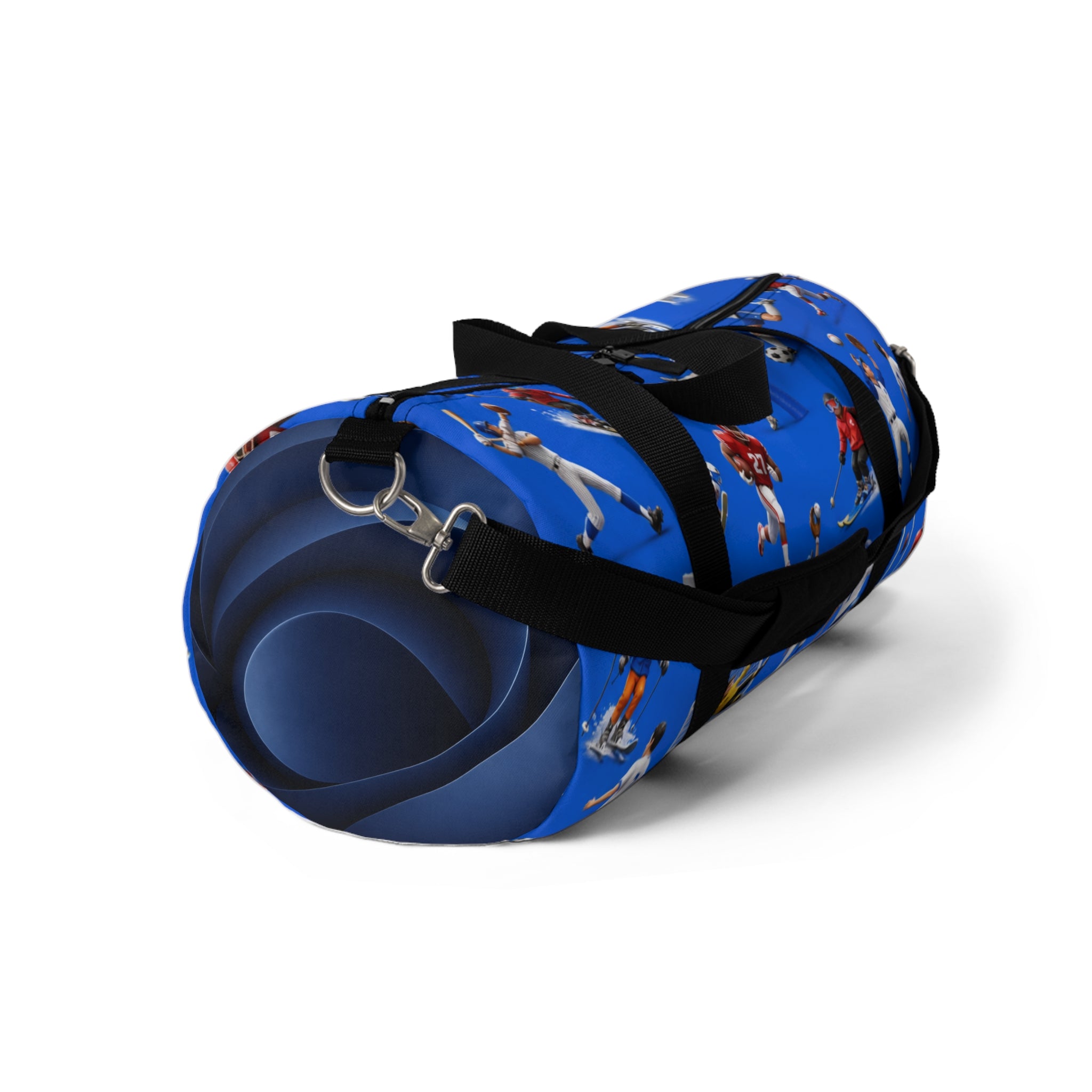 Football Players Pattern Duffel Bag — Sport Travel Gym Bag for Fans & Athletes