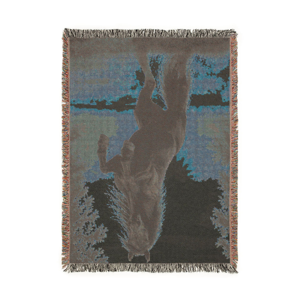 Wild Stallion Horse Woven Blanket - Equestrian Throw