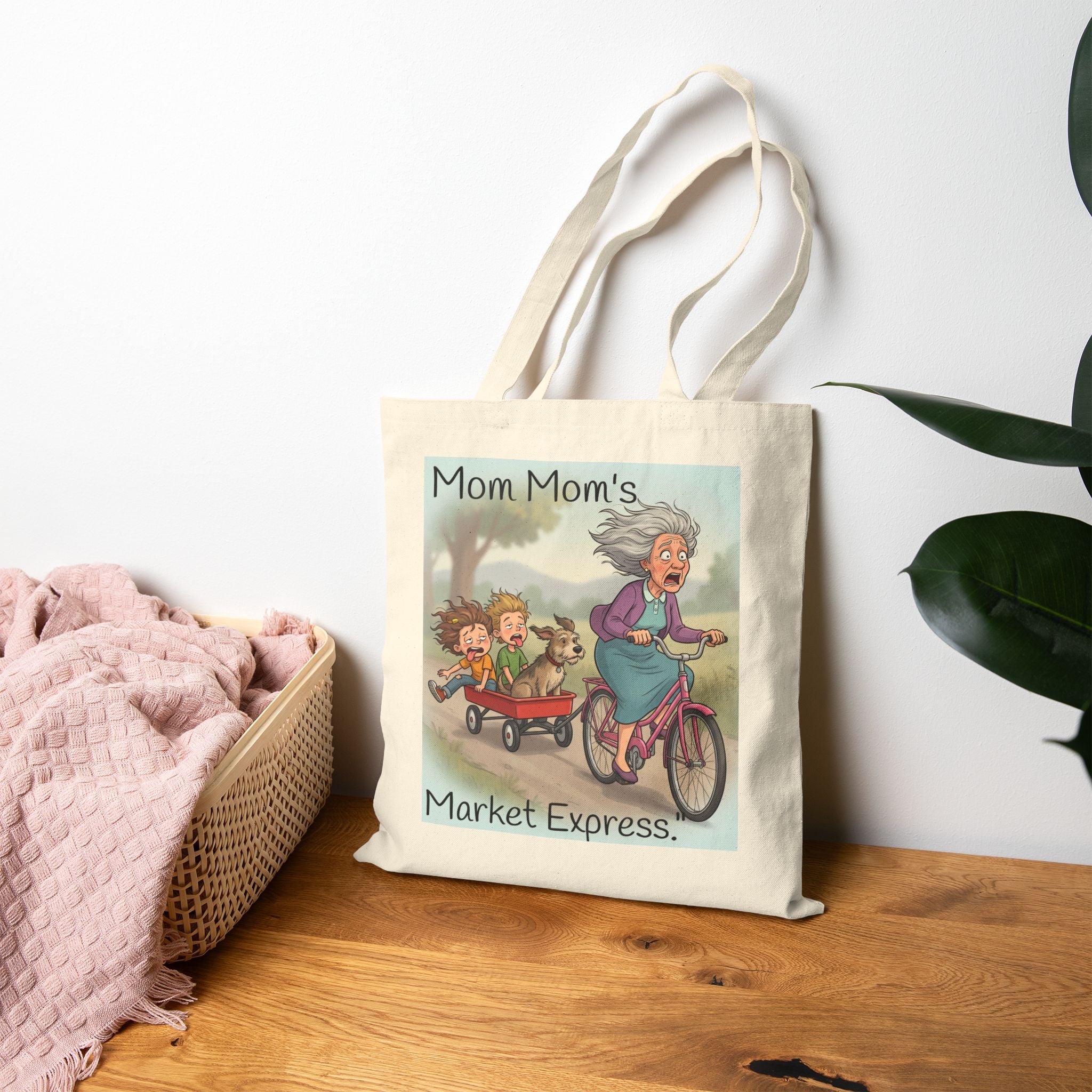 Tote Bag / "Mom Mom's Market Express" Funny Grandma Grocery Tote