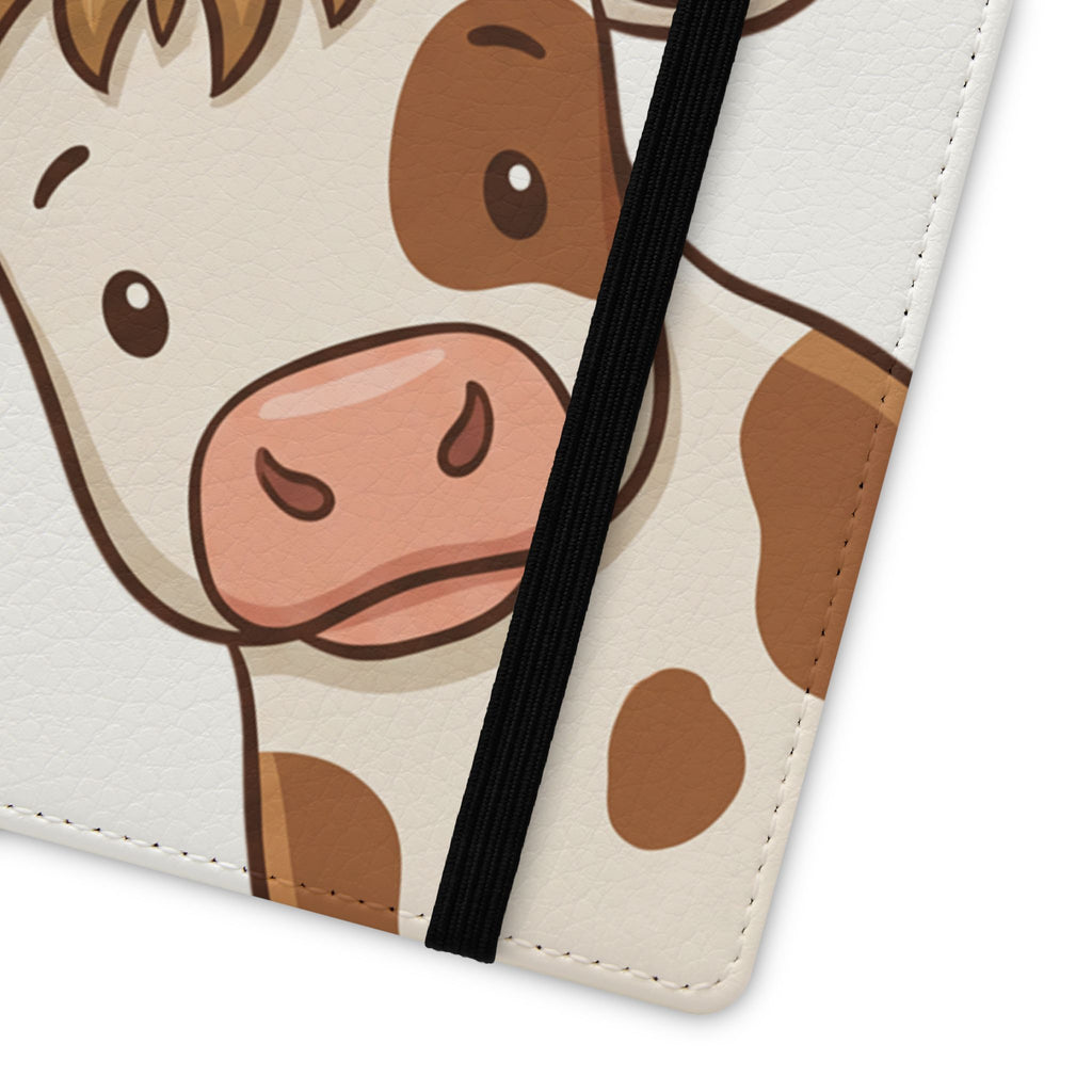 Cow & Hay Pattern Flip Case/ Cute Farm Animal Phone Wallet