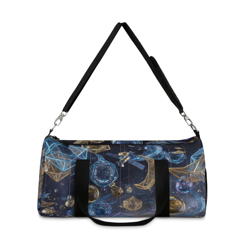 Duffle Bag Celestial Gems/ Moon and Crystal Pattern Travel Bag